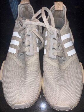 adidas white Sneakers with White Stripes